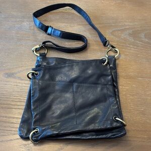 Vera Pelle Midnight Leather Crossbody Bag